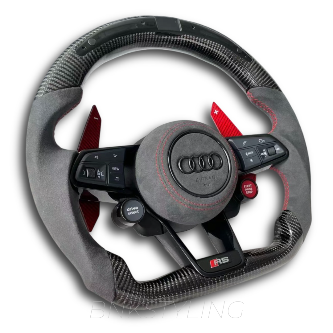 LED CARBON FIBER AUDI R8 STYLE STEERING WHEEL