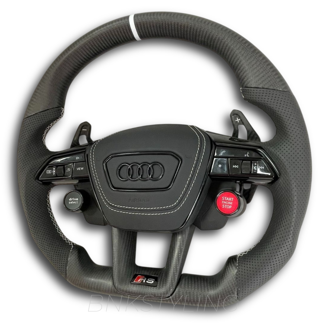 CARBON FIBER AUDI RS6 STYLE STEERING WHEEL