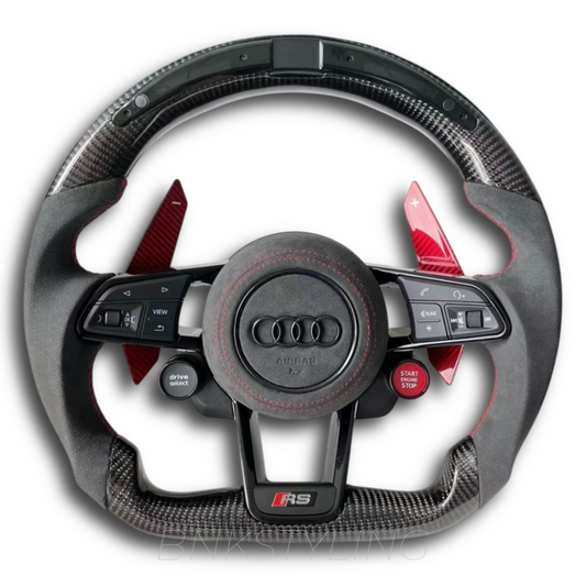 LED CARBON FIBER AUDI R8 STYLE STEERING WHEEL