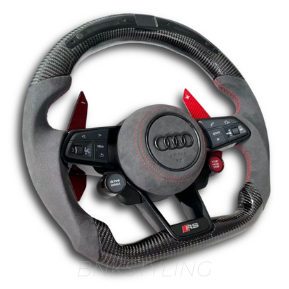 LED CARBON FIBER AUDI R8 STYLE STEERING WHEEL
