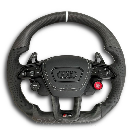 CARBON FIBER AUDI RS6 STYLE STEERING WHEEL