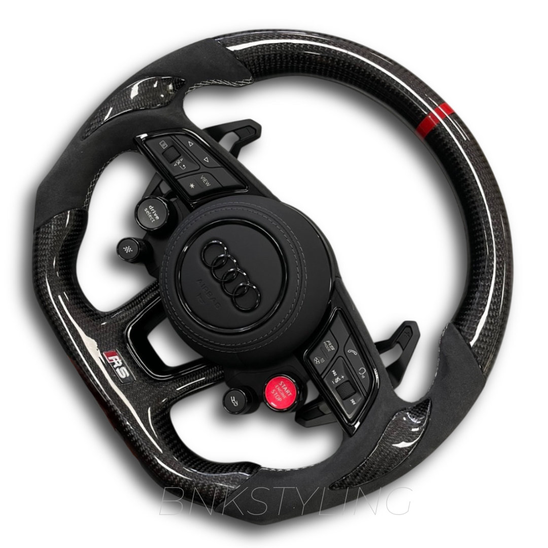 CARBON FIBER AUDI RS STYLE STEERING WHEEL